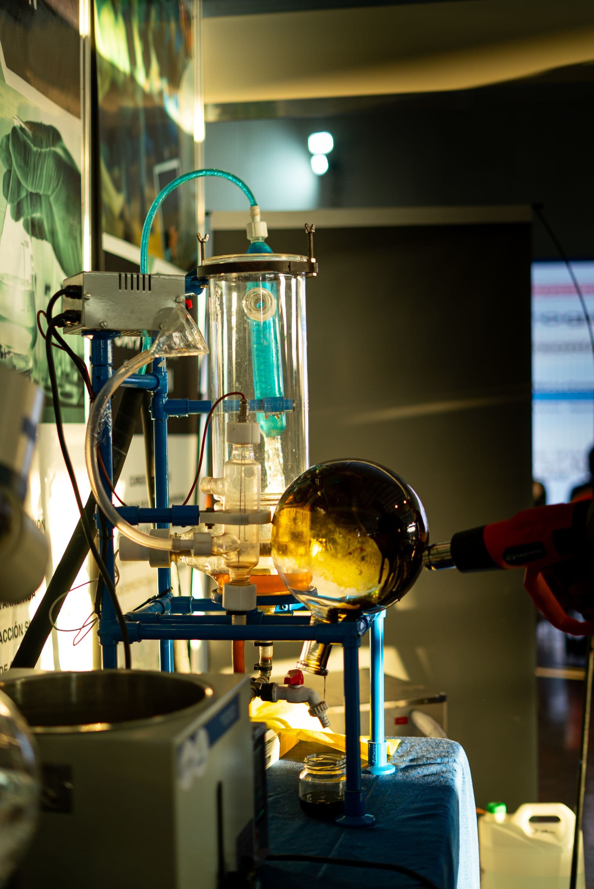 Industrial laboratory testing apparatus and glassware